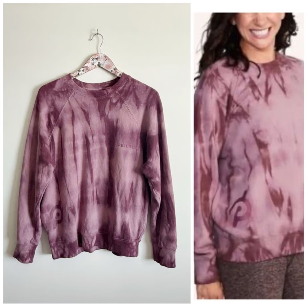 Spiritual Gangster Purple Tie Dye Pelotonnsweatshirt